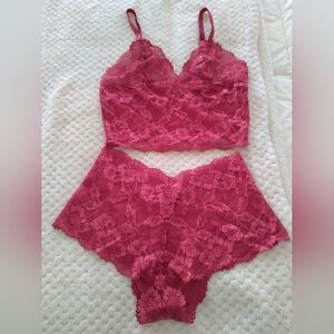 Vs panty and Longline bralette set